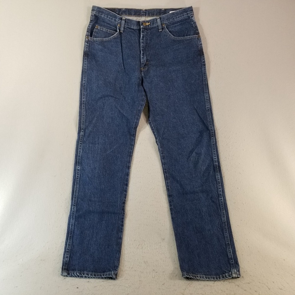 Wrangler jeans men's 36x34 regular fit straight blue denim pants